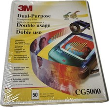 50 Pcs 3M CG5000 Multipurpose Transpareny Film Printer Paper SEALED Double Usage picture
