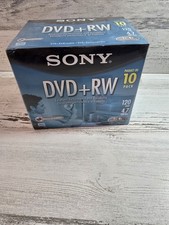 Sony DVD+RW 4.7GB 120min 1x-4x AccuCORE Rewritable Discs 10 Pack 10DPW47L2 NEW picture