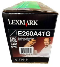 Genuine Lexmark E260A41G (AKA E260A11A) Black Toner Sealed Box We Ship Fast picture