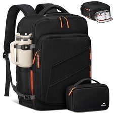 MATEIN Personal Item Backpack, Carryon Bag with Large, Obsidian Black picture