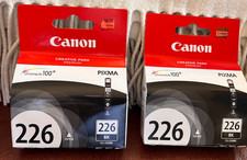 CANON CHRMALIFE 100+ PIXMA 226 Lot of 2 CLI-226BK Black NEW Unopened Ink Tank picture