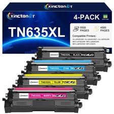 4 pack TN635XL/TN635 High Yield Toner Cartridge for Brother TN635XL TN-635 Toner picture