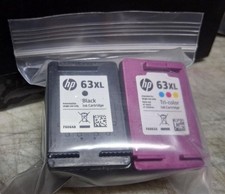 Set Genuine HP 63XL Black & 63XL Color Inkjets Seal Intact NO BOX NO BAG picture
