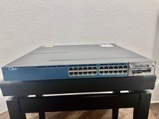 Cisco Catalyst WS-C3560X-24P-S 24 Port Gigabit PoE+ Switch w/ C3KX-NM-10G Module picture