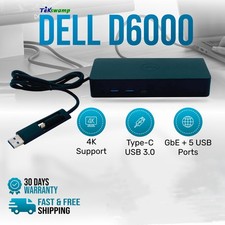 OEM Dell D6000 Universal 4K USB-C MKX27 DisplayPort Docking Station NO ADAPTER picture