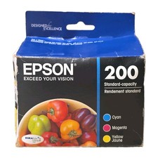 Epson 200 Cyan, Magenta, & Yellow Ink Cartridges T200120 NEW Sealed Exp 05/2023 picture