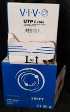 (2) Boxes VIVO Blue 250ft Cat6 Copper LAN Ethernet Cable Wire UTP Pull Boxes picture