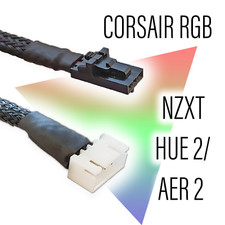 Corsair RGB to NZXT HUE RGB 2/AER RGB 2 Adapter picture