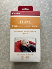 Canon Selphy RP-54 Ink   Postcard 4 x 6 Paper Set CP1000 CP910 CP820 8567B001 picture