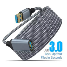 USB 3.0 Extension Cable 1/1.5/2/3M High Speed Data Transfer Nylon Braided Cord picture