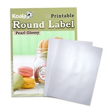 Lot Koala 2 In Round Label Pearl Glossy Sticker Paper for Printers, Circle Label picture
