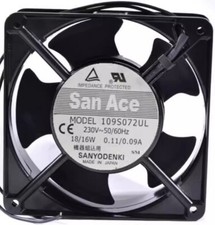 Sanyo San Ace 109S072UL 12038 230V 18/16W 0.11/0.09A 12CM Cooling Fan picture