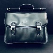 McKlein Leather Briefcase Large Black Laptop Messenger Business Bag picture