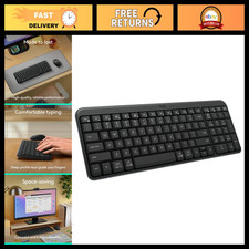 Compact Wireless Bluetooth Keyboard with Number Pad - Ergonomic, Graphite Finish picture