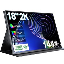 UPERFECT 18 Inch Portable Display 2K 144Hz VESA Mount Gaming for PC PS Xbox picture