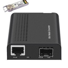 QFSPTEK Mini Media Converter 10GBase w/SFP MODEL : QT-10G-MC-RJ45-FBA picture