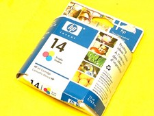 Genuine HP 14 Tri-Color Ink Cartridge C5010DN Factory Sealed Exp. Aug. 2007 picture