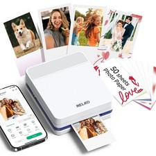 Portable Mini Instant Photo Printer - Bluetooth Color Inkjet, 50 Sheets, Premium picture