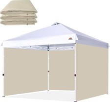 SCOCANOPY SunWall for 12x12 Pop Up Canopy Frame, 3 Pack SideWall 12X12, Beige  picture