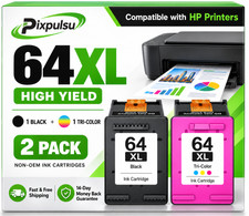 64 XL Ink Cartridge for HP 64XL ENVY 5542 6255 6258 7130 7132 7155 7858 7855 picture