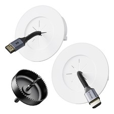 VCELINK in Wall Cable Management Kit (3.79 inch/96 Rubber-Medium Size, White  picture