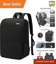 Elegant Travel Laptop Backpack with USB Charging & Anti-Theft Design - 18.4 Inch picture