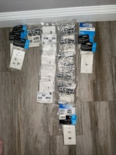 Lot Of 29 Keystone Cat 6 RJ45 Faceplates 1,2,4 &6 Port picture