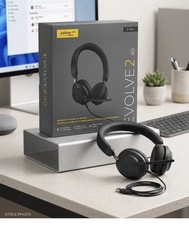 Jabra Evolve2 40 Wired USB On-Ear Headset, Dual, Boom Mic, NC, Black picture