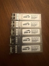 Lot of 5 Peak 10 SFP-10G-SR-US 10GBASE-SR SFP+ 850nm 300m MMF Transceivers picture