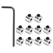 10Pack Shaft Lock Collar 2.05mm Bore 7mm OD 5mm H Collar Set, Silver picture