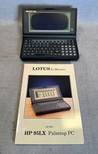 Vintage 1991 HP 95LX Palmtop PDA MS-DOS -WORKS LCD screen needs repair.  READ picture