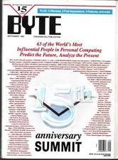 BYTE THE SMALL SYSTEMS JOURNAL MAGAZINE SEPTEMBER 1990 VOL. 15 NO. 9 (FN) picture