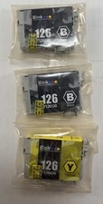 3 Ezink 126 Ink Cartridges for Epson 126 - 1 Yellow, 2 Black picture