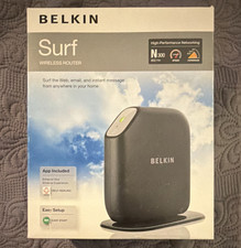 Belkin Surf N300 Wireless Router 300Mbps 4 LAN MIMO Self-Healing Easy Setup picture