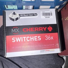Cherry MX Black Clear-Top Mechanical Switches 36x Black Clear Color picture