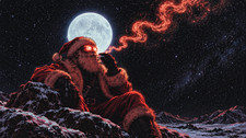 Cosmic Santa Claus Desk Mat Mouse Pad | 2 Sizes | Christmas Galaxy Art. picture
