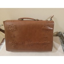 Ecosusi Briefcase Leather Laptop Crossbody Bag Travel Bag L 15