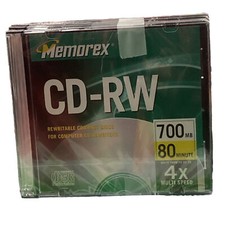 Memorex CD-RW Compact Discs 700mb 80 Minute 4x multi speed rewritable Lot of 11 picture