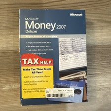 Microsoft Money Deluxe 2007 (Windows PC) Accounting Finance w/ Manual VGC picture
