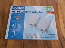 New ZyXEL HD Powerline Adapter #PLA4205 500Mbps Ethernwt Starter Kit Sealed picture