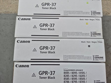 4 New OEM Canon iR 8085,8095,8105,8205,8285 Black Toners GPR-37 / 3764B003[AA] picture