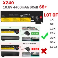 LOT 68+ Battery For Lenovo ThinkPad X240 X240s X250 X260 X270 T440s T440 4400mAh picture