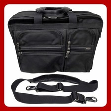 Tumi 26160D4 Black Ballistic Nylon 17in Laptop Briefcase Bag Shoulder Strap Ex picture