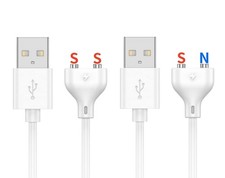 Kwevos Magnetic USB DC Charger Cable,2 Pack(1 Single 1+1 10mm/0.39Inch  picture