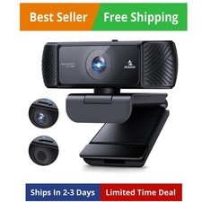 1080P 60FPS Webcam with Software Control and Microphone, AutoFocus, w/Privacy... picture
