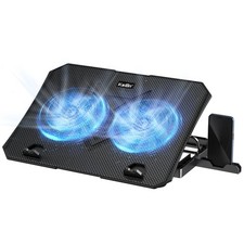 KeiBn Laptop Cooling Pad, Gaming Cooler 2 Fans for 10-15.6 Inch Blue picture