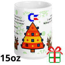 Commodore 64 BASIC Holiday Gift - Retro 8-Bit Christmas Ceramic Mug (15 oz) picture