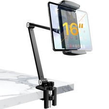 iPad Stand, Tablet Stand 360° Swivel, Aluminum Desk Mount 6.3-16