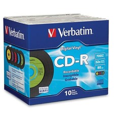 Verbatim CD-r Blank Discs 700Mb 80Min 52X Recordable Disc For Data And Electr... picture