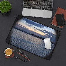Lake Sunset Desk Mat — Serene Waters Mouse Pad for Home Office picture